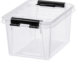 SMARTSTORE Műanyag tárolódoboz, 1, 5 liter, fekete fogantyúkkal, SMARTSTORE "Classic 1, 5", átlátszó (CSDSMART25) - onlinepapirbolt