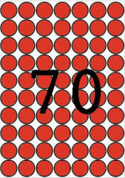 APLI Etikett, 19 mm kör, színes, A5 hordozón, APLI, piros, 560 etikett/csomag (LCA12105) - onlinepapirbolt