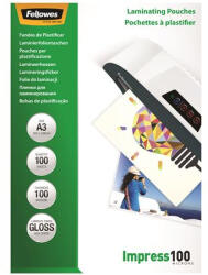 Fellowes Meleglamináló fólia, 100 mikron, A3, fényes, 100 db, FELLOWES (IFW53512) - onlinepapirbolt