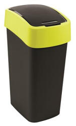 Keter Billenős szemetes, 45 liter, CURVER "Pacific flip bin", fekete/sárga (KHMU298) - onlinepapirbolt