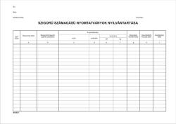 Victoria PAPER Nyomtatvány, szigorú számadású nyomtatványok nyilvántartása, 25 lap, A4, VICTORIA PAPER, 10 tömb/csomag (NVKO1827) - onlinepapirbolt