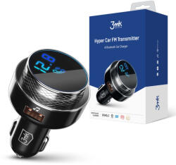 3mk Protection Hyper autós töltő Transmiter FM - 2xUSB-A + 1 czytnik kart TF + , bluetooth