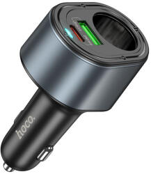 hoco. autós töltő USB A + Type C + cigarette lighter PD QC3.0 3A 35W Z56, fekete