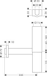 Hansgrohe Flowstar designszifon, króm (52100000)