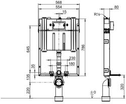 Villeroy & Boch Viconnect telepítő rendszerek WC-elem falba ép (92248400)