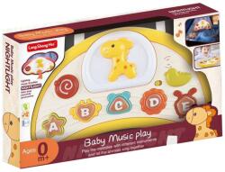  Zenélõ bébi játék, el. , zene+fény, ágyra rögzíthetõ, 41x26 cm dob