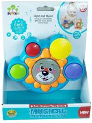  Zenélõ bébi játék, el. , hang+fény, 15x19 cm dob