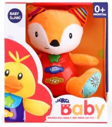  Zenélõ Bébi játék, el. , hang+fény, plüss róka, interaktív, 19x22 cm dob