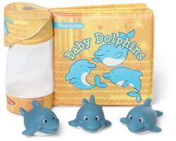 Melissa & Doug , fürdőjáték, vízálló könyv, bébi delfinek