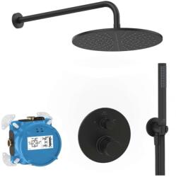 Ideal Standard CeraTherm - Zuhanyszett rejtett termosztáttal, testtel, átmérő 30 cm, matt fekete A7573XG (A7573XG)