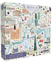 Gibsons 1000 db-os puzzle - Map of London (6606) (G6606)
