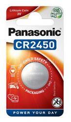 Panasonic elem (CR-2450-BS, 620mAh, mangán-dioxid lítium, ipari) 1db/csomag (CR-2450-BS) (CR-2450-BS)
