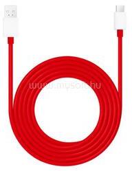 OnePlus SUPERVOOC adatkábel (USB - Type-C, 10A, gyorstöltő, 150cm, törésgátló) PIROS (OPCABTYPEAC150) (OPCABTYPEAC150) - mysoft