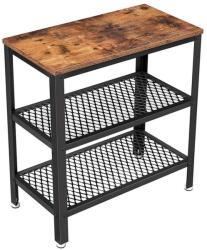 Euziel ELDUR oldalsó asztal barna/fekete LET33BX (EZ0276)