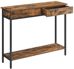 Euziel Oldalsó asztal LUVOR barna/fekete LNT015B01V1 (EZ0349)