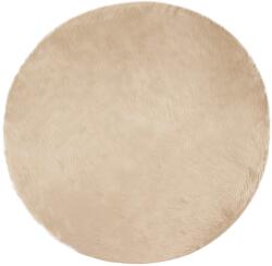 vidaXL Műgyapjú Szőnyeg Tafalla Bézs Ø 100 cm Poliészter 42021492 (42021492)