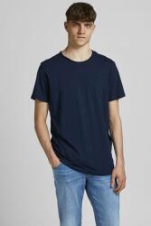 JACK & JONES Jack & Jones, Kerek nyakú organikuspamut póló, Tengerészkék, M (12182498-NAVY-BLAZER-M)