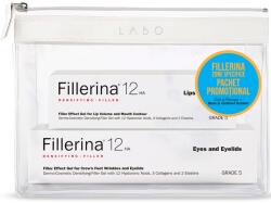 Fillerina Pachet Tratament pentru ochi si pleoape 15 ml + Tratament pentru buze si conturul buzelor 7 ml Grad 5 12HA Filler, Fillerina