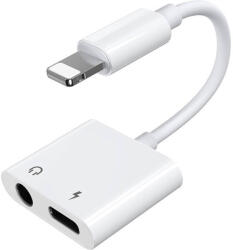 JOYROOM Cablu de date Joyroom S-Y104, Lightning tata la Jack 3.5 mm mama Lightning mama, 12cm, Alb (S-Y104-3.5mm)