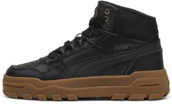 PUMA Puma, Rebound Abrupt bőrsneaker szintetikus részletekkel, Fekete, Fahéjbarna, 39 EU (398874-02-6)