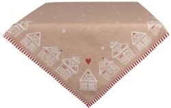 Clayre & Eef Karácsonyi terítő pamut többszínű Mézeskalács 100x100 cm (GBB01)