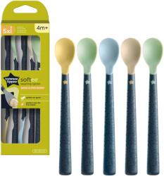 tommee tippee Softee etetőkanál, 4hó+, 5db, Többszínű