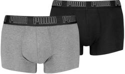 PUMA Puma, Logós derekú boxer szett - 2 db, Fekete, Melange világosszürke, L (701226388-002-L)