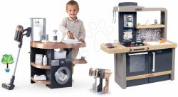 Smoby Set spălătorie cu mașină de spălat și bucătărie electronică Rowenta Wash&Clean Laundry Smoby cu aspirator cu sunete și fier de călcat cu aburi (SM330327-2)