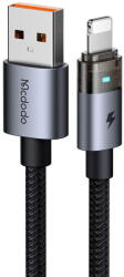Mcdodo Cablu, USB-A la Lightning, Transparent, 3A, 1.2m - Mcdodo (CA-6910) - Black (KF2359051) - vexio