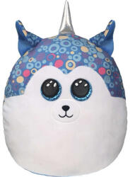 Ty Squishy Beanies párna alakú plüss figura HELENA, 30 cm - kék husky kétféle - pepita