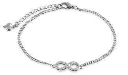 Troli "Végtelen" nemesacél karkötő kristályokkal