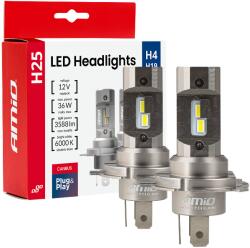 AMiO LED H4/H19, 2 × 18 W - fehér (P43t foglalat), 2 db (LEDH4B6S)