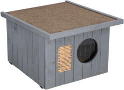 Dechland lapostetős hőszigetelt Macskaház felnyitható tetővel - szürke (CH001 GR)