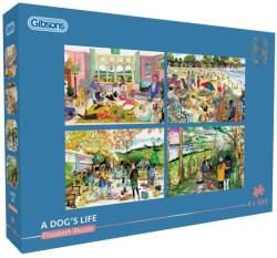 Gibsons 5065 - A Dog's Life - 4x500 db-os puzzle (G5065)