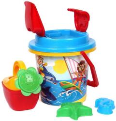 TechnoK Vidám Homokozó Játékkészlet - Vödör, Lapát, Gereblye, Formák (36163)