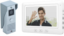  Modern kaputelefon éjjellátó kamerával, 16 féle csengőhanggal, és 7" színes kijelzőve - fehér RL-C07F (BBD)