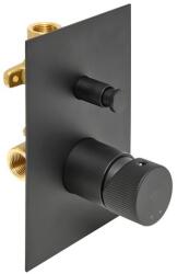 SAT zuhany és fürdő csaptelep SAT Evolution vakolat alatti résszel együtt fekete matt SATBSEVO215C (RO015NO SAT)