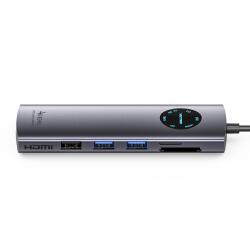 Vention USB-C -> DP/HDMI/USB 3.0*2/USB 2.0/RJ45/SD/TF/PD MST, dokkoló