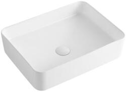 SAT Mosdókagyló pultra SAT Project szifon és keverő nélkül 50x37 cm fehér SATUMPRO5037 (1330)