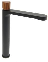 SAT Magas mosdó csaptelep SAT Fusion leeresztőszelep nélkül kar sötét fa SATBSFU285DTC (SATBSFU285DTC)