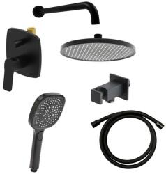 SAT Zuhanyrendszer SAT Cube Way vakolat alatti résszel együtt fekete matt SATBSCU215CSET2 (SATBSCU215CSET2)