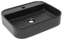 SAT Munkalapos mosdó SAT Infinitio 50x40 cm túlfolyó nélkül fekete SATINF4050BKM (78574(50)MB)