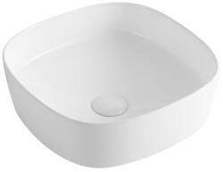 SAT Mosdókagyló pultra SAT Project szifon és keverő nélkül 37x37 cm fehér SATUMPRO3737SR (1331)