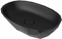 SAT Asztali mosogató SAT Meda 56x37 cm matt felülettel akkumulátornyílás nélkül, túlfolyó nélkül SATME5637C (640612061036)