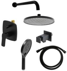 SAT Zuhanyrendszer SAT Cube Way vakolat alatti résszel együtt fekete matt SATBSCU215CSET1 (SATBSCU215CSET1)