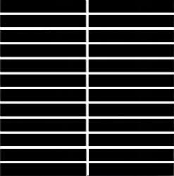 Premium Mosaic Kerámia mozaik Premium Mosaic Kit Kat black 30x30 cm matt MOSKK2BKM (MOSKK2BKM)