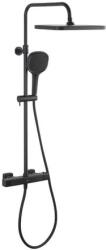 SAT Zuhanyrendszer SAT a falra termosztatikus csapteleppel fekete matt SATSSTZC (131981402A1)