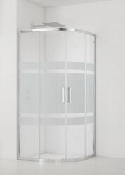 SAT Zuhanysarok negyedkör 80x80 cm SAT TEX SIKOTEXS80CRS (NDF80X FROST LINES)