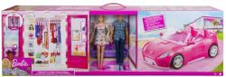 Mattel Set de joaca cu 2 papusi Barbie si Ken, Dress Up and Go Closet, GVK05 Papusa Barbie