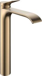 Hansgrohe Magas mosdó csaptelep Hansgrohe Vivenis leeresztőszelep nélkül csiszolt bronz 75045140 (75045140)